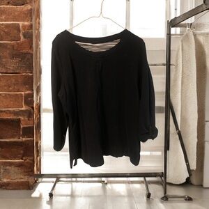 Karen Scott Black Long Sleeve Top